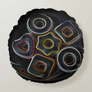 Christmas candy round pillow