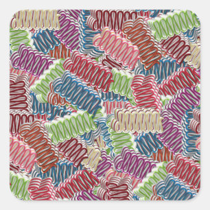 Christmas Candy-SQUARE STICKERS