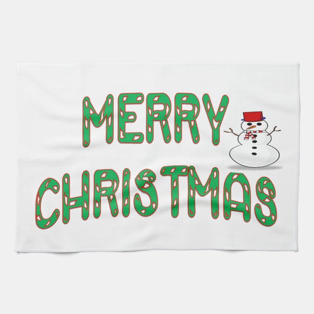Christmas Candy Stick Kitchen Towel (Horizontal)