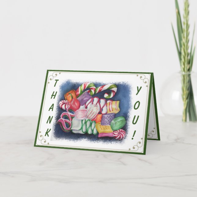 CHRISTMAS CANDY THANK YOU CARD (Front)