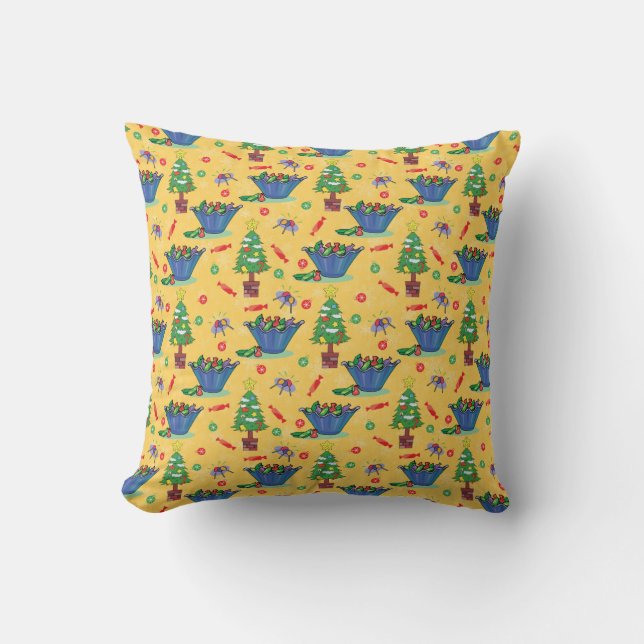 Christmas candy throw pillow (Front)