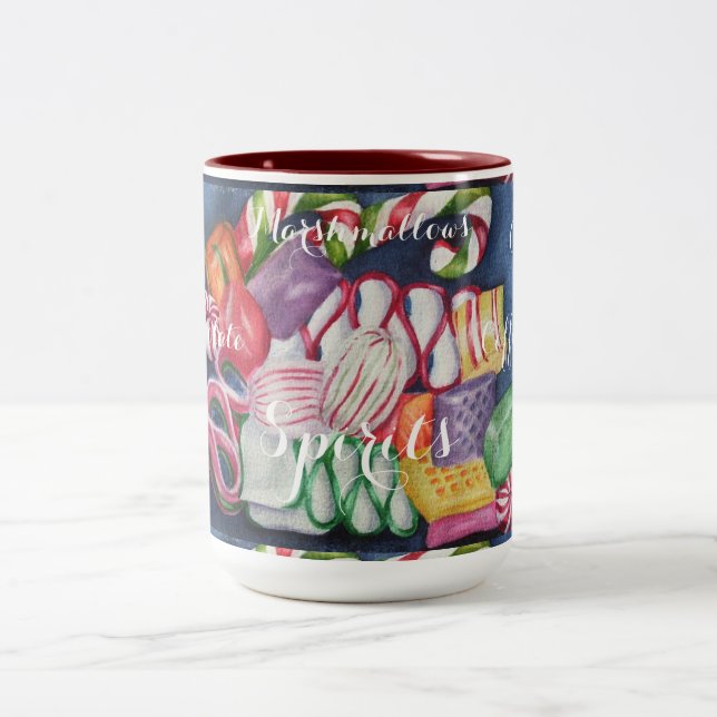 CHRISTMAS CANDY Two-Tone COFFEE MUG (Center)