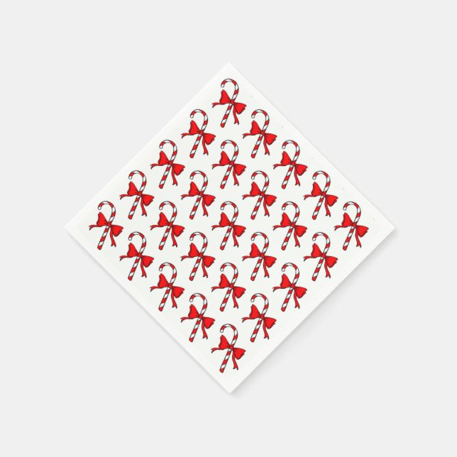 CHRISTMAS CANDYCANE NAPKIN (Corner)