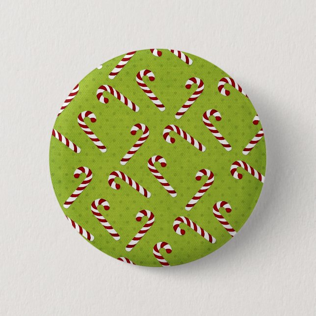 Christmas Candycanes 2 Inch Round Button (Front)