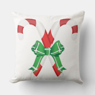 CHRISTMAS CANDYCANES THROW PILLOW