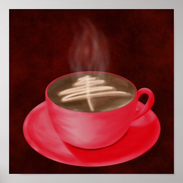 Christmas Cappuccino Art Poster (Front)