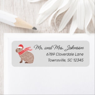 Christmas Capybara Adresse de retour