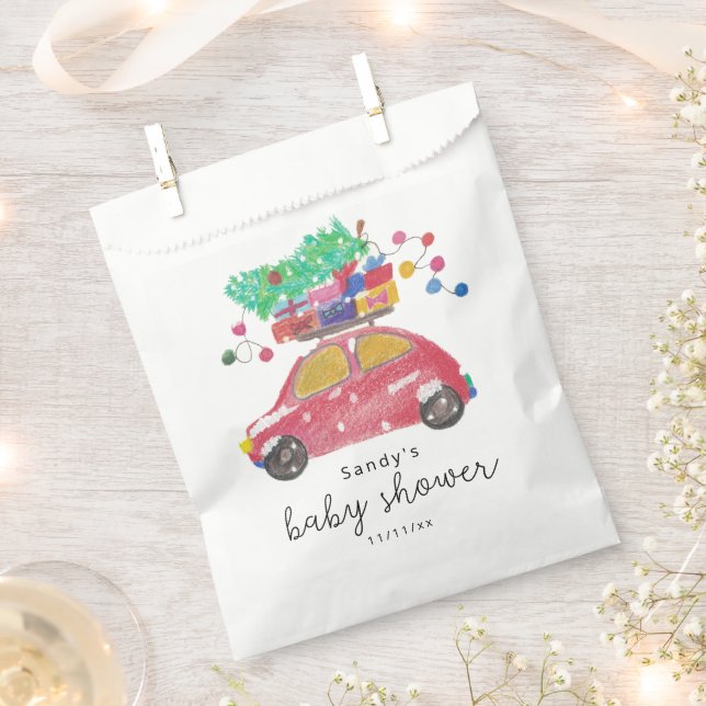 Christmas car - baby shower  favour bag (Clipped)