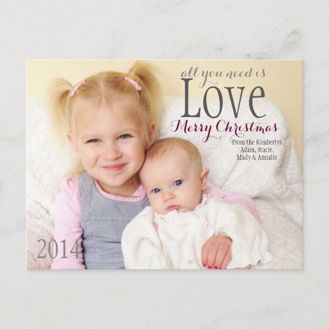 Christmas Card - All you need is Love (Front)
