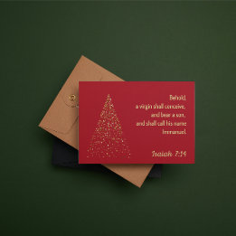 Christmas Card: Behold, a virgin shall conceive Card