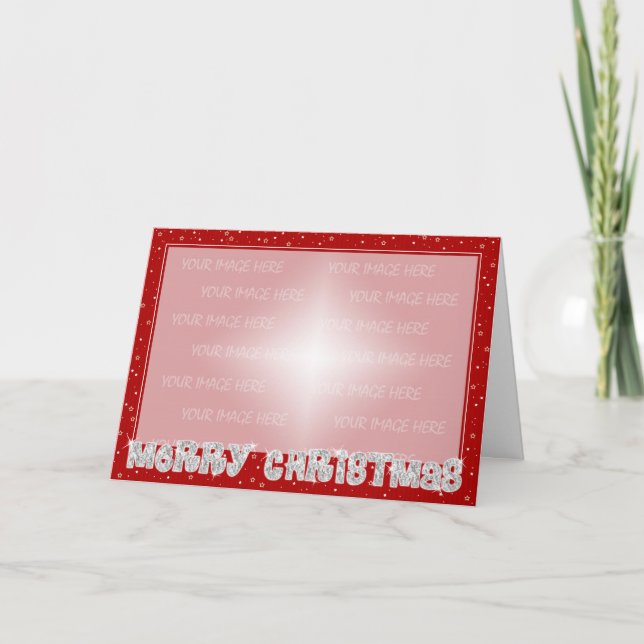 Christmas Card Border - Red Silver (Front)