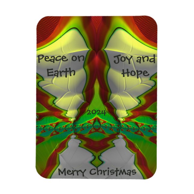 CHRISTMAS card Bright! ~ Magnet (Vertical)