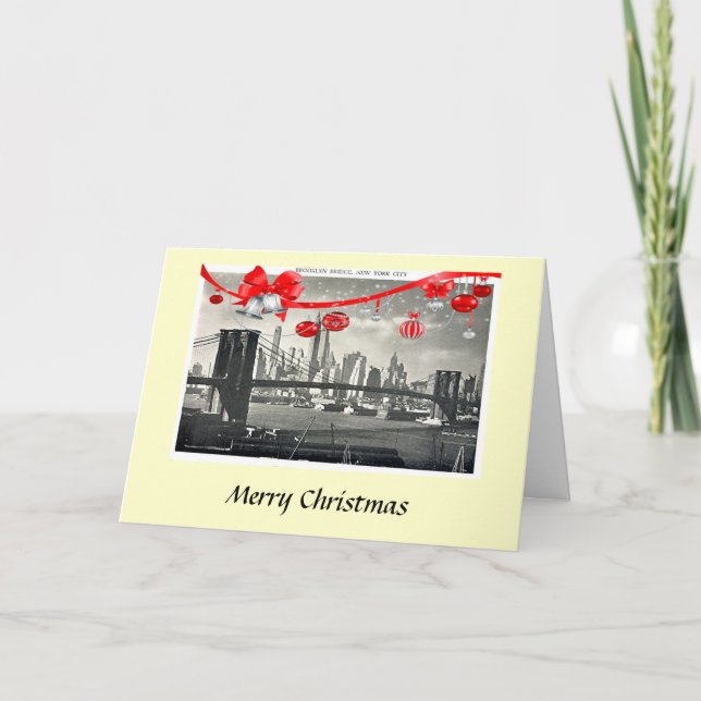 Christmas Card - Brooklyn Bridge, New York City (Front)
