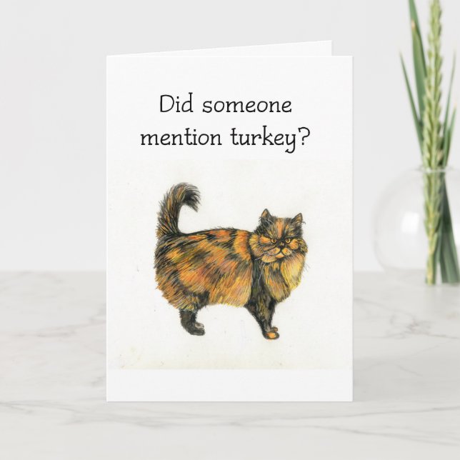 Christmas Card - Brown Tabby Cat (Front)