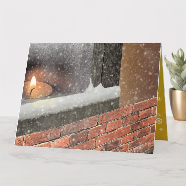 Christmas Card (Candle by the Window) (Small Plant)