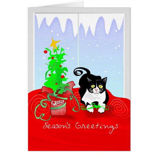 Christmas Card - Cat Season's Greetings Catnip