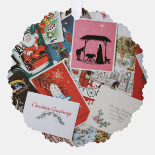 Christmas Card Collage Ornament Card