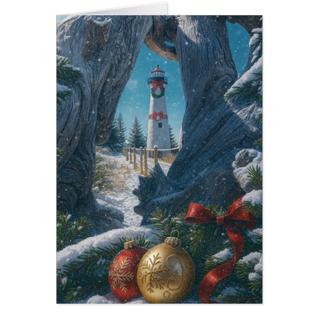 Christmas Card - Crisp Point Lighthouse  (Devant)