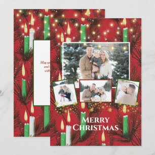 Christmas Card Custom Photo Vintage Background