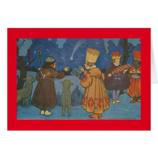 CHRISTMAS CARD CZECH FOLK ART MERRY CHRISTMAS!
