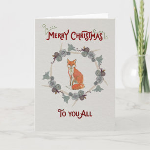 Christmas Card featuring a fox