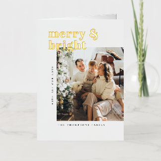Christmas Card Foil Merry & Bright