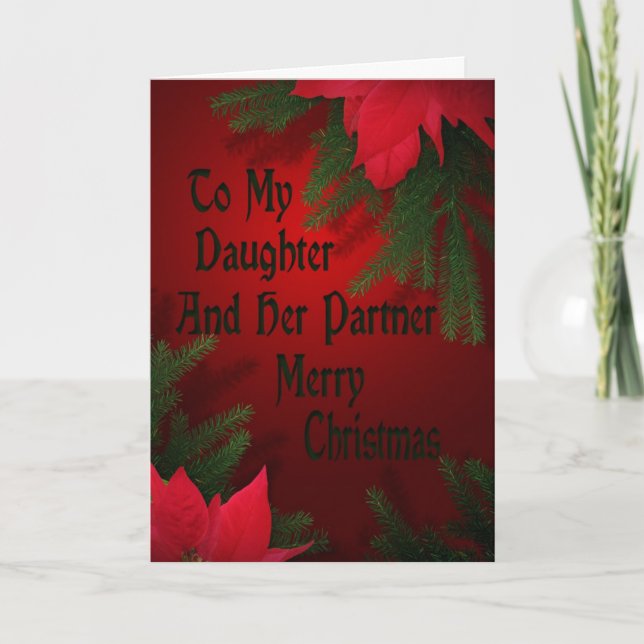 Christmas Card For Daughter And Partner (Front)