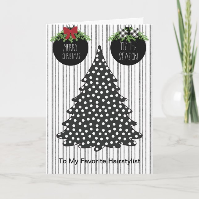 Christmas Card for Hairstylist (Front)