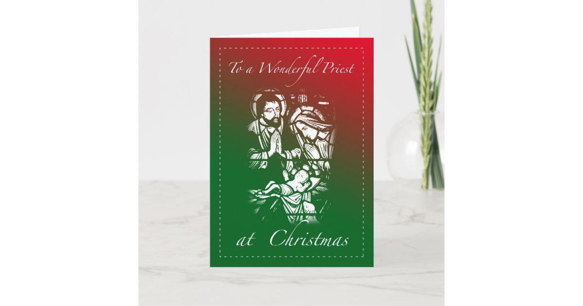 Christmas Card for Priest | Zazzle.ca