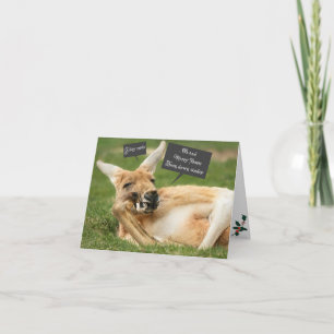 Christmas card from Australia; kangaroo