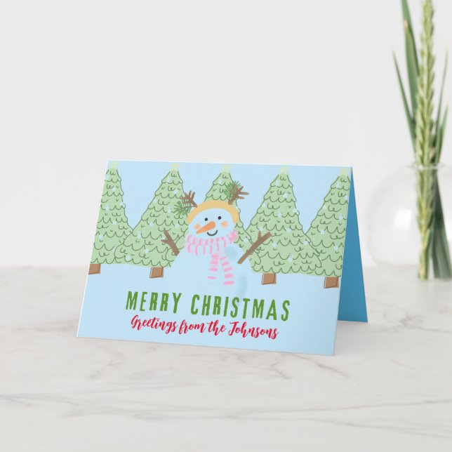 Christmas Card from the Family, Personalized  (Front)