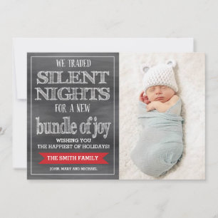 Christmas Card Funny, Holiday Photo Card, Baby