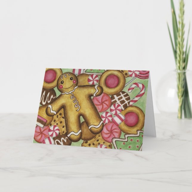 Christmas Card Gingerbread Cookies (Front)