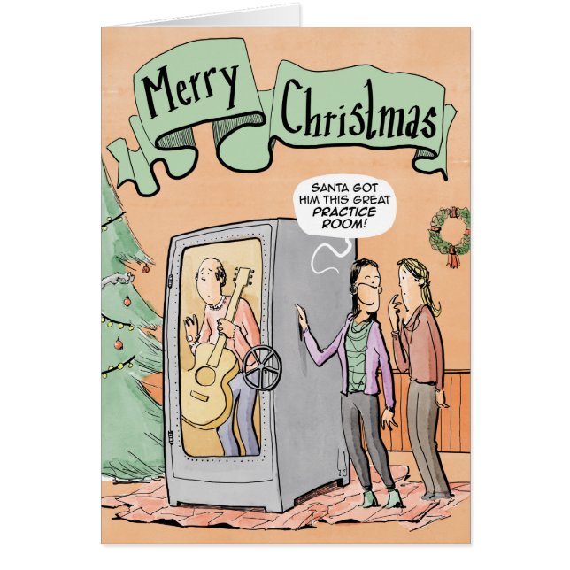 Christmas Card Guitar practice room (Front)