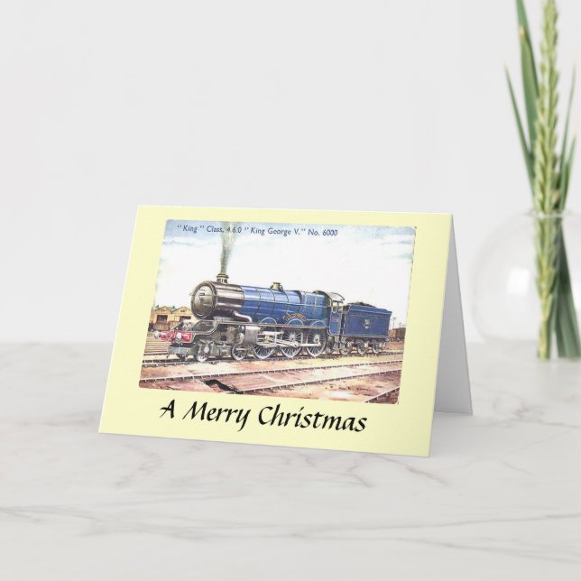 Christmas Card - GWR Engine King George V (Front)