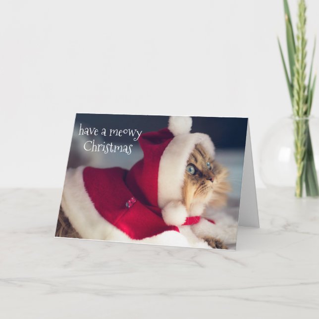 Christmas Card - Have a Meowy Christmas (Front)