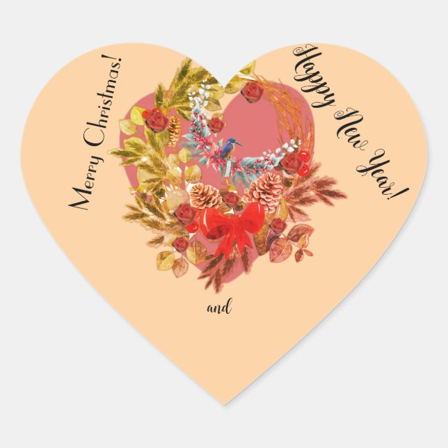 Christmas Card! Heart Sticker (Front)