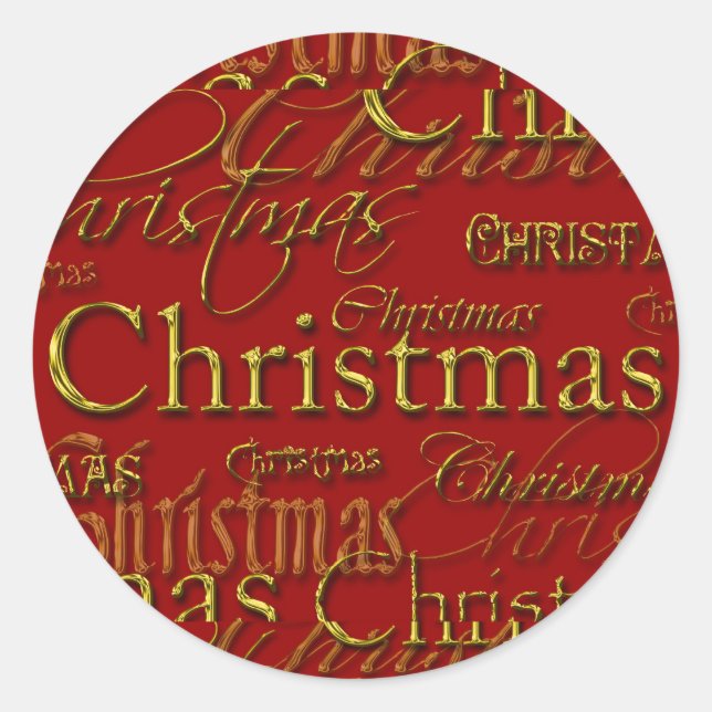 Christmas Card Holiday Season Envelope Seals (Front)