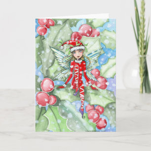 Christmas Card Holly Fairy by Molly Harrison