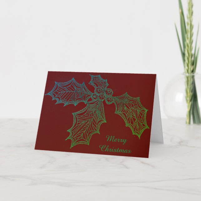 Christmas Card Holly Sketch (Front)