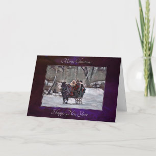 Christmas Card "Horse Sleigh 02"