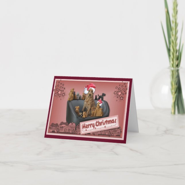 Christmas card Irish Terrier (Front)
