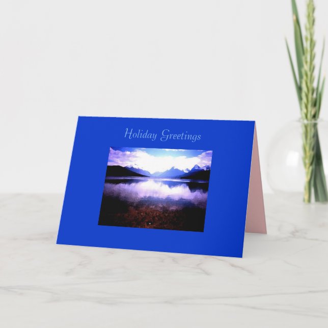 Christmas Card, Lake McDonald Glacier NP Holiday Card (Front)