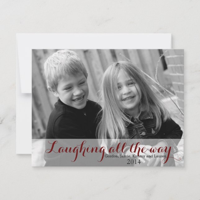 Christmas Card - Laughing all the way (Front)