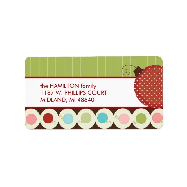 Christmas Card Mailing Address Labels (Front)