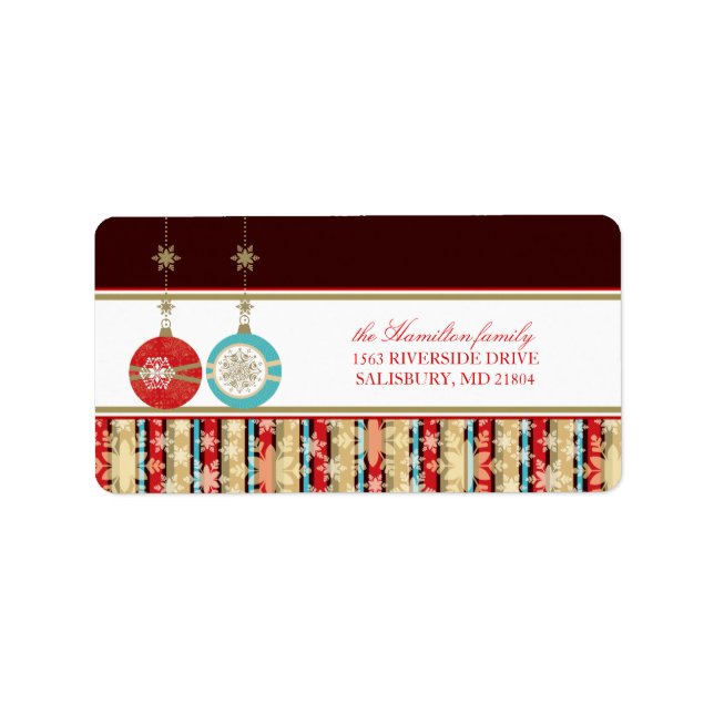 Christmas Card Mailing Address Labels (Front)