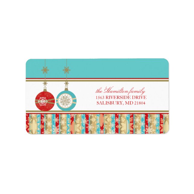 Christmas Card Mailing Address Labels (Front)