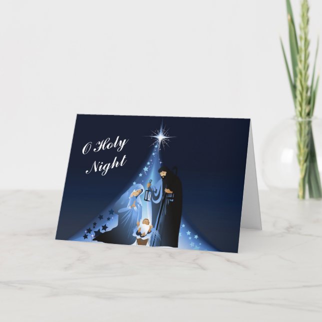 Christmas Card-Manger Scene Holiday Card (Front)