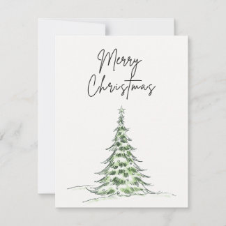 Christmas Card "Merry Christmas" - Tree