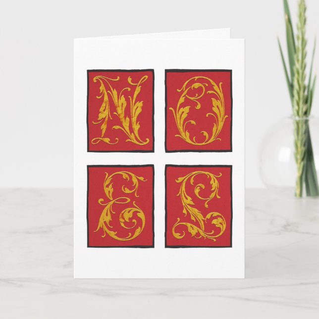 Christmas Card NOEL on White (Front)